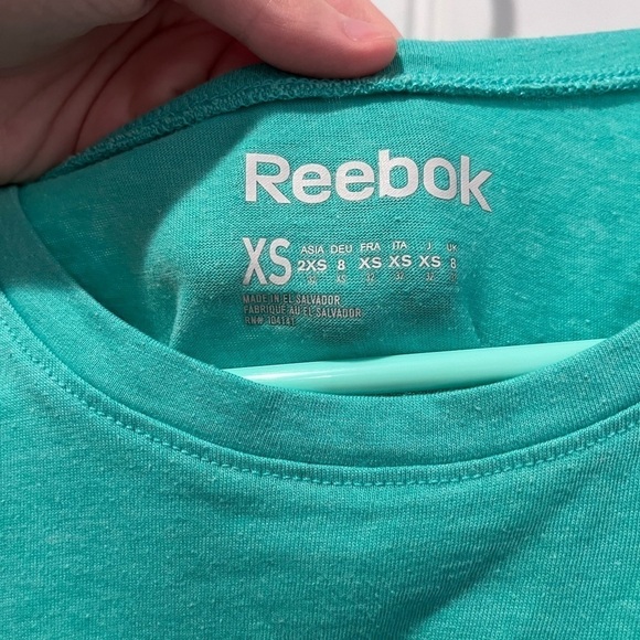 🧁 Women's XS Mint Green Racerback Workout Tank Top Reebok - Picture 4 of 5